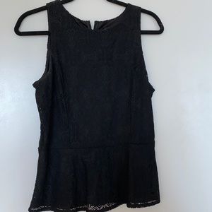 WHBM Black Lace Babydoll tank